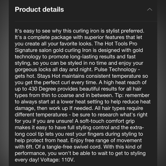 Hot Tools Pro Signature Gold Curling iron 1” - NWT - Picture 5 of 7